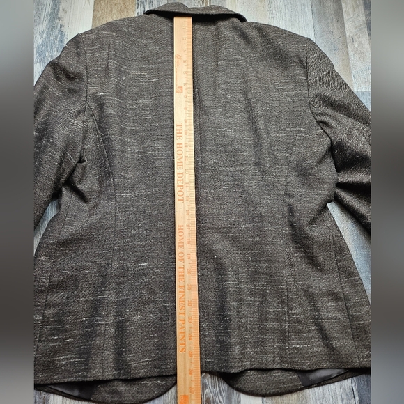 Lafayette 148 Wool Hemp Blend Blazer Size 14 Brown - Picture 10 of 15